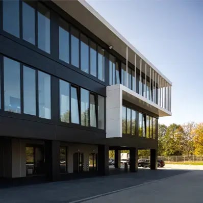 modern warehouse and office building